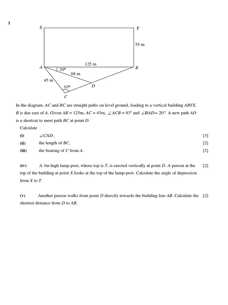 Bearings | PDF | Triangle | Line (Geometry)
