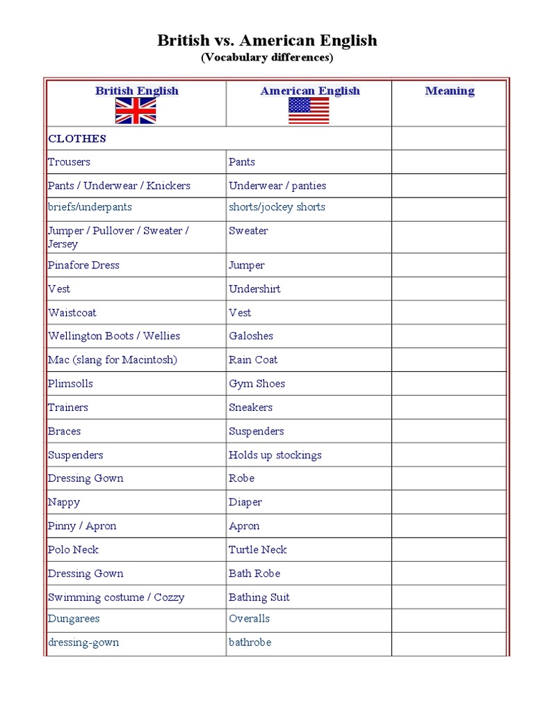 diaper in british english