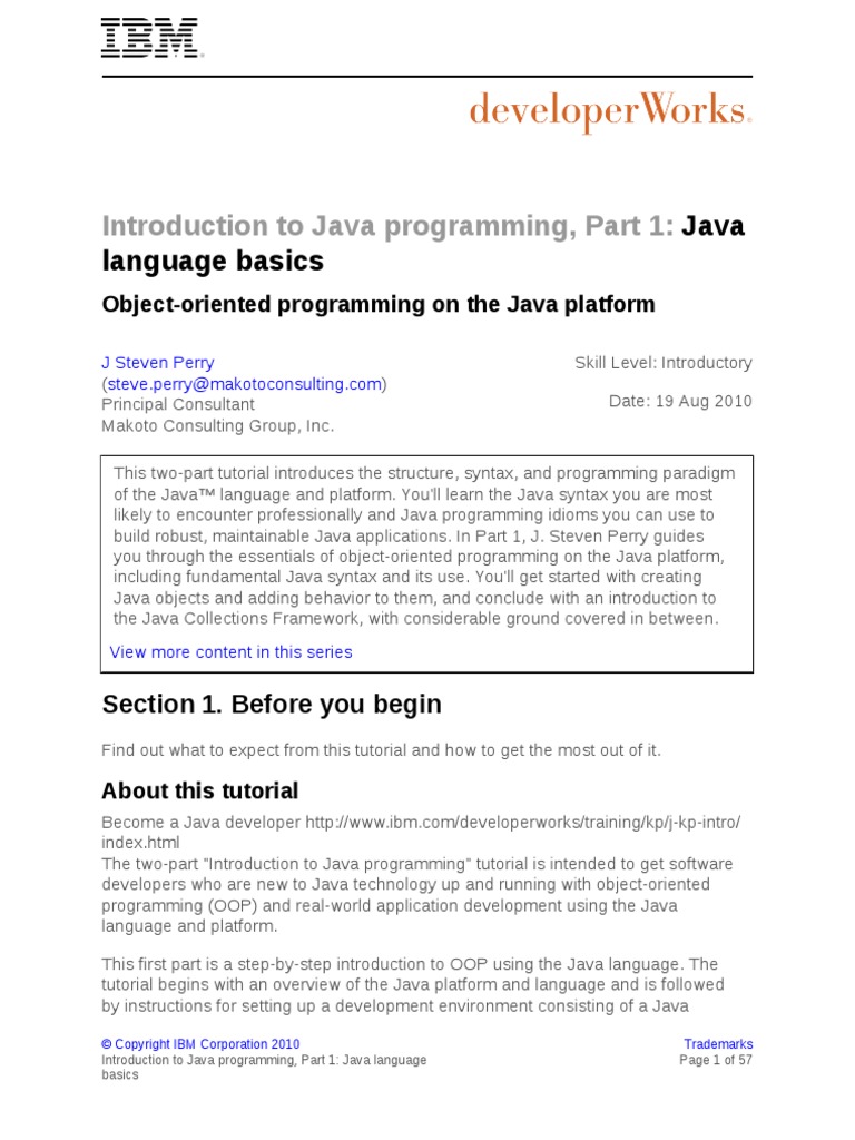 Java Tutorial | PDF | Class (Computer Programming) | Constructor ...