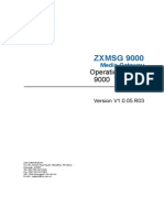 ZXMSG 9000 Media Gateway Operation Guide 9000 
