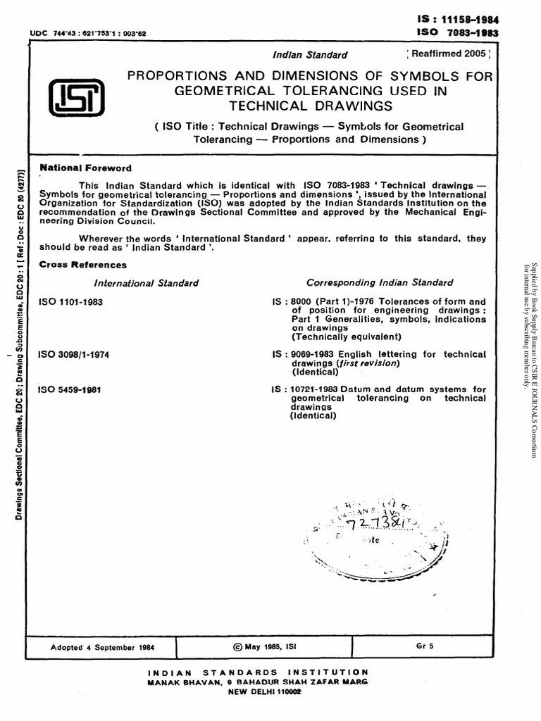 ISO 7083 Geometrical Tolerancing Guide | PDF | Engineering Tolerance ...