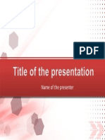 Red PowerPoint Title Set by Presentation Process.