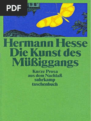 Hesse Die Kunst Des Muessiggangs - 