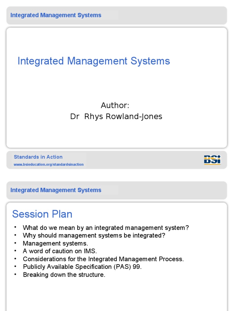 Integrated Management Systems Overview | PDF | Iso 9000 | Quality ...
