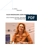 Cv Dr Olga Lazin, September 27, 2013.