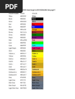 HTML Color Codes