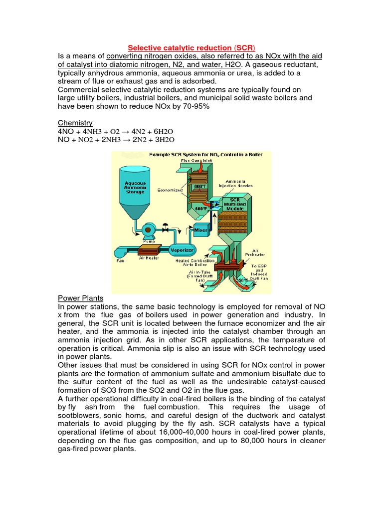 SCR Technology in Power Plants | PDF