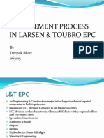 Procurement Process in Larsen & Toubro Epc: by Deepak Bhatt 063015