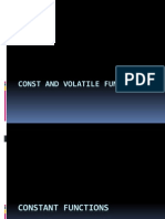 Const and Volatile Functions