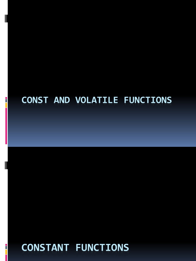 Const and Volatile Functions in C++ | PDF