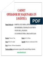 Cartel Publicidad Curso Operador Maquinaria en Almacenes Logísticos