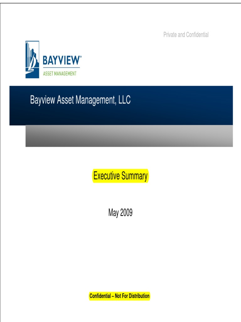 Bayview Confidential Executive Summary 2010 PDFs Bayview