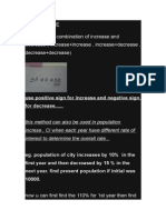 Percentage When There Is Combination of Increase and Decrease (Increase+increase, Increase+decrease, Decrease+decrease)