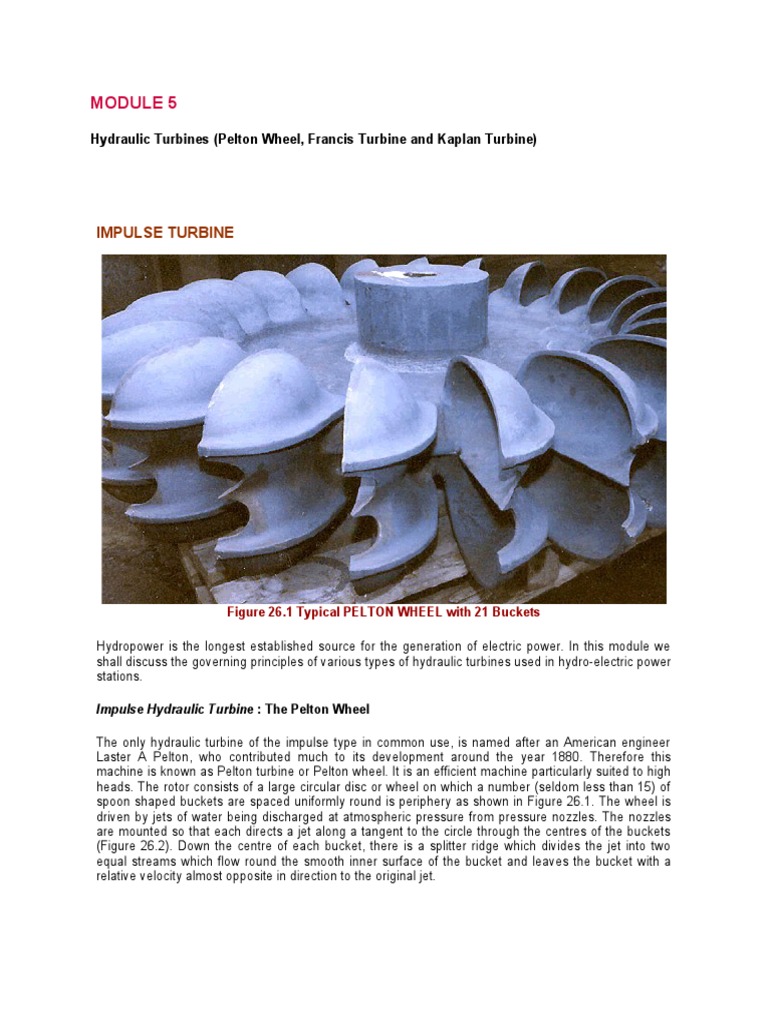 Pelton Turbine1 | PDF | Turbine | Jet Engine