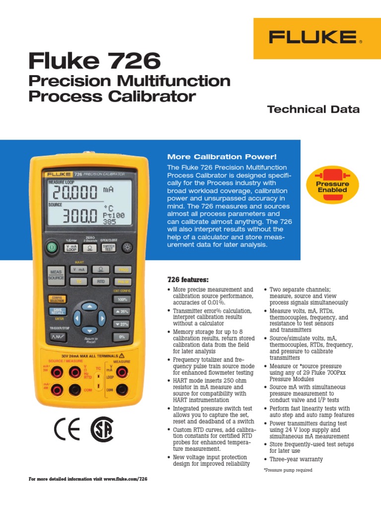 FLUKe 726 Model Manual For Users PDF Calibration Thermocouple