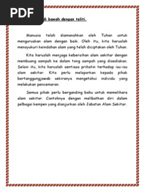 Baca Petikan Di Bawah Dengan Teliti Pdf