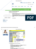 Primavera Tip - Importing Budget Cost