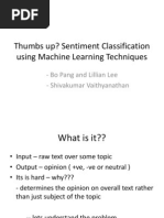 Thumbs Up? Sentiment Classification Using Machine Learning Techniques