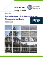 RESE 1075 Course Guide 2012-13