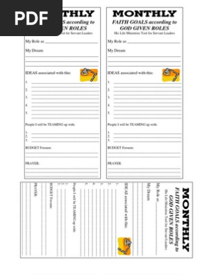 FORM Weekly 2009 Goal Role