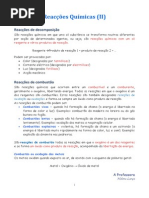 Reações Químicas (II)
