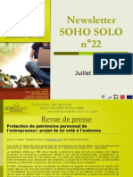 Newsletter Soho Solo n22 Juillet09