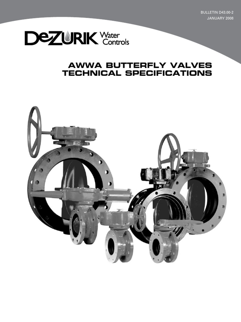 ESPECIFICACIONES TECNICAS DEZURIK Valve Throttle