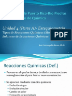 Unidad 4-Parte A-Estequiometr+¡a Tpos de Reacciones Qumicas Balanceo de Ecuaciones