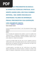Texto 19 DIFERENÇAS E PRECONCEITOS NA ESCOLA Aquino, J.G EI