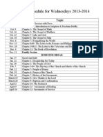 7th Grade Wednesday Schedule 2013-14