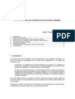 Efectos del traspaso de acciones entre partes, sociedad y terceros según doctrina y jurisprudencia