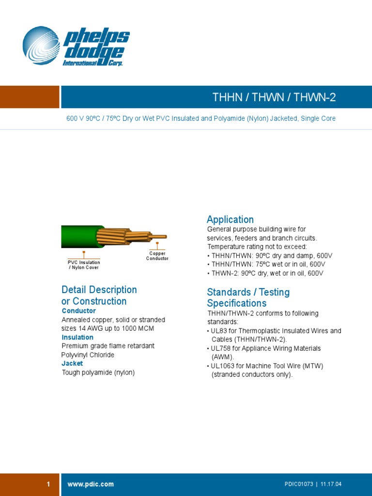 Ficha Tecnica de Phelps Dodge PDF Insulator (Electricity