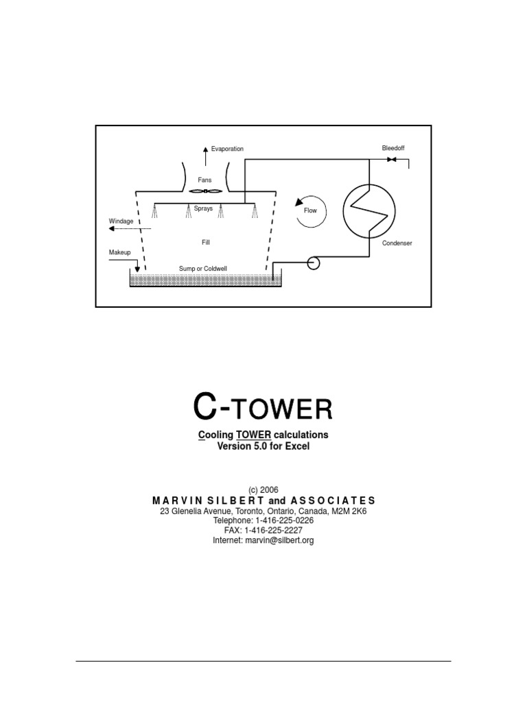 Tower: Cooling TOWER Calculations Version 5.0 For Excel | PDF ...