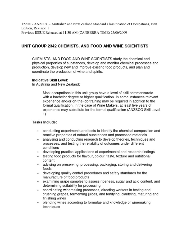 Aus Classification of Chemist | PDF | Wine | Winemaking