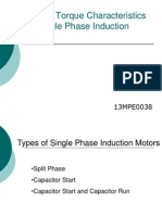Speed-Torque Characteristics of Single Phase Induction Motors