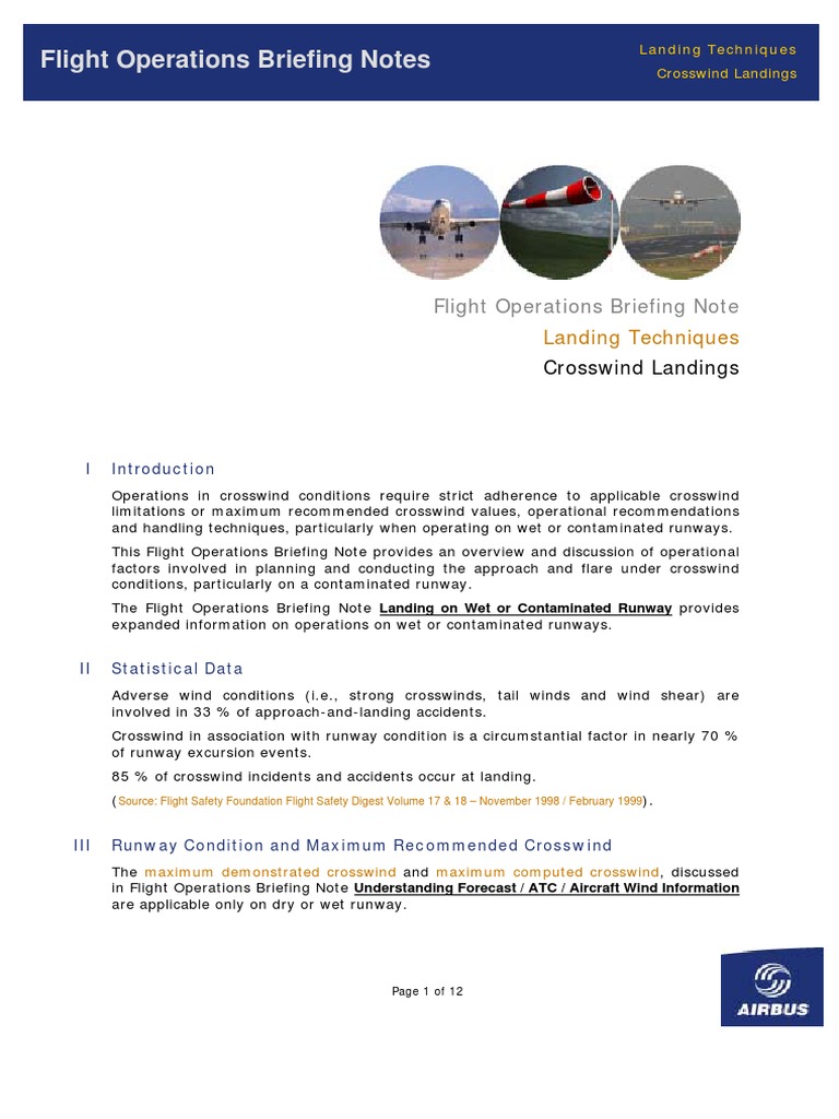 A321neo Crosswind Landing Techniques | PDF | Spaceflight Technologies ...