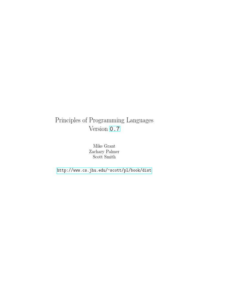 Principles of Programming Languages | PDF | Programming Language ...