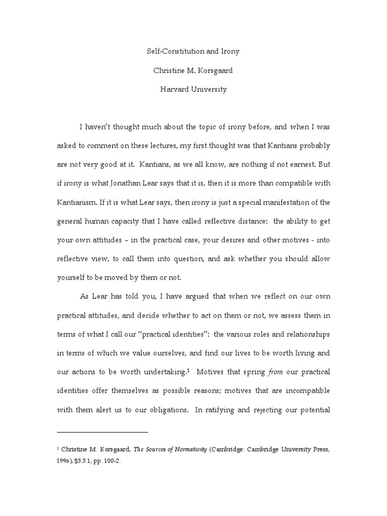 Christine M. Korsgaard, The Sources of Normativity (Cambridge ...