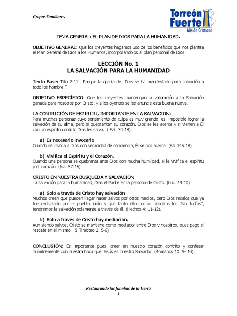 El Plan de Dios para la Humanidad | PDF | Sacerdote | Cristo (título)