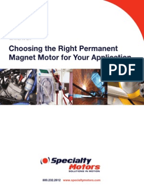 Choosing The Right Permanent Magnet Motor For Your Application, PDF, Torque