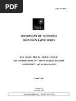 Download Chinese Labour Productivity - Labour Market Reform Competition and Globalisation by Ronan Lyons SN17036604 doc pdf