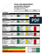 Operational Risk Management: Ground Operations Worksheet