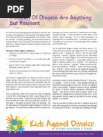 Children of Divorce are Anything But Resilient