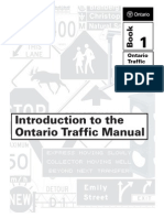 Ontario Traffic Manual - Book 1 - Introduction To The Traffic Manual