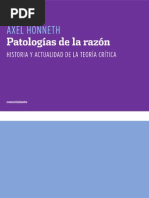 Axel Honneth, Patologías de la razón (fragmento)