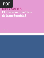 Jürgen Habermas, El discurso filosófico de la modernidad (fragmento)