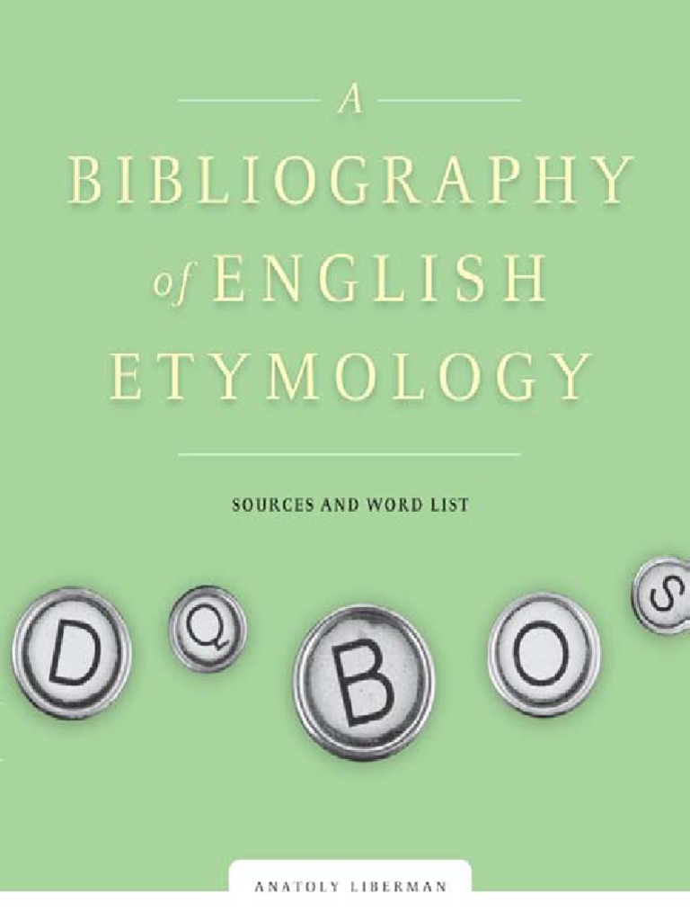 A Bibliography Of English Etymology | Pdf