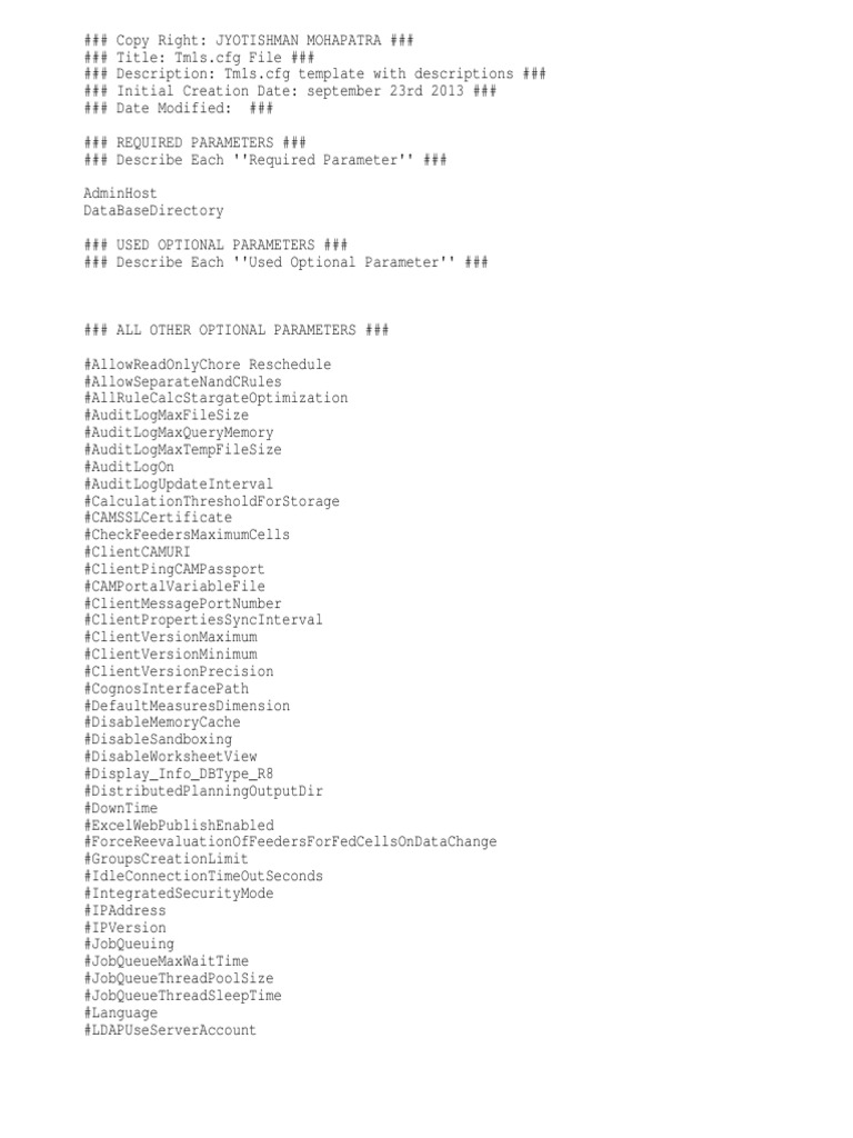 tm1s CFG Template PDF C (Programming Language) Password