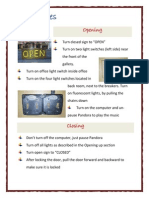 Gallery Opening and Closing Procedures