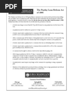 The Payday Loan Reform Act of 2005: Consumer Fraud Hotlines Chicago Carbondale Springfield